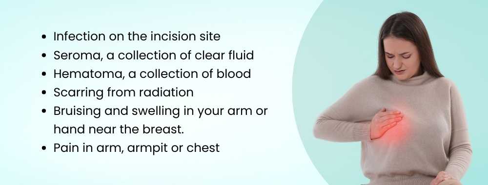 possible complications of breast lump removal